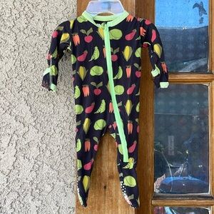 🌈 KicKee Pants Baby Sleeper Bamboo Newborn Fruits & Vegetables Pajamas